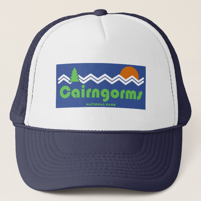 Casquette Cairngorges National Park Scotland Retro (Devant)