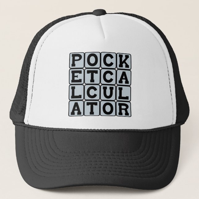 Casquette Calculatrice de poche, outil de maths (Devant)