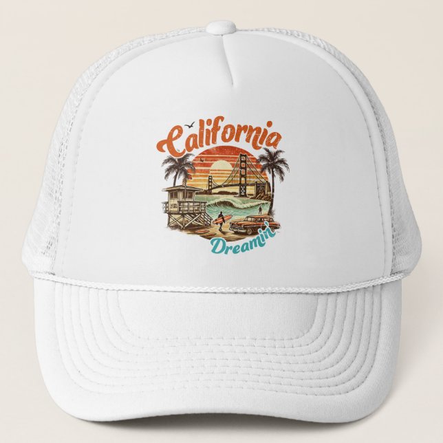 Casquette California Dreamin’ - pont côtier, plage (Devant)