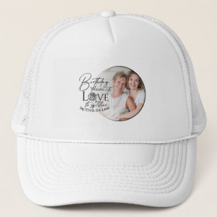 Casquette Calligraphie minimale Photo Anniversaire Belle-mèr