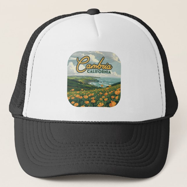 Casquette Cambria Californie Pies Fleurs Côte Pacifique (Devant)