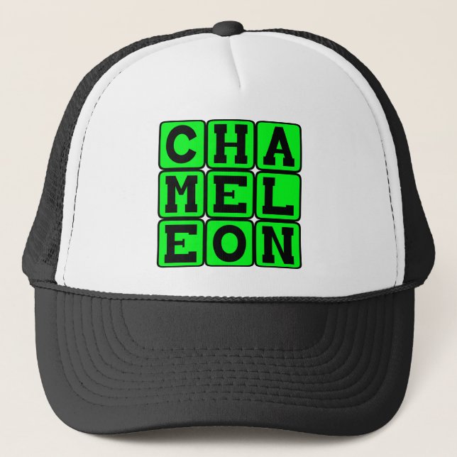 Casquette Caméléon, Lézard qui change de couleur (Devant)