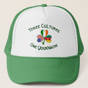 Casquette Cameroun Irlande États-Unis Trèfle Drapeau Personn
