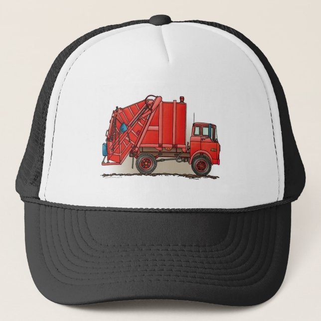 Casquette Camion à ordures rouge (Devant)