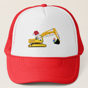 Casquette Camion de construction de l'excavatrice de Noël