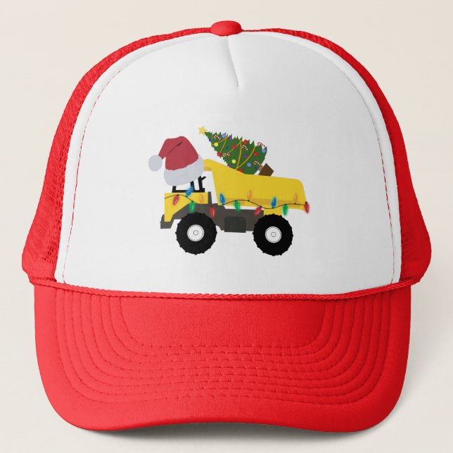 Casquette Camion de construction de Noël (Devant)
