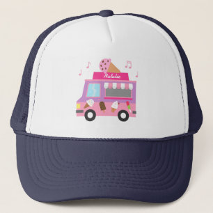 Casquette Camion de Glace Rose Violet Sucré Pour Filles