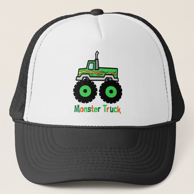 Casquette Camion de monstre vert (Devant)