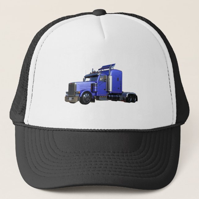 Casquette Camion Métallurgique Bleu Semi En Trois Trimestres (Devant)