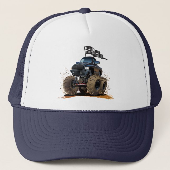 Casquette Camion monstre de dessin animé (Devant)