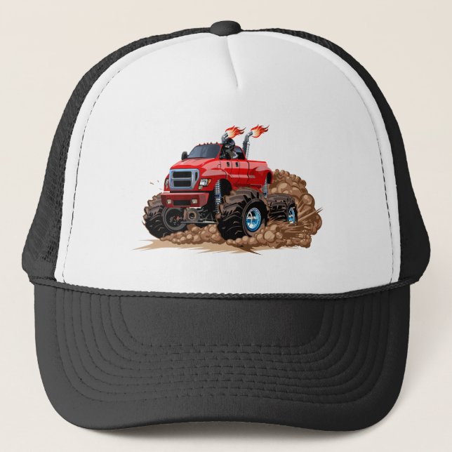Casquette Camion monstre de dessin animé (Devant)