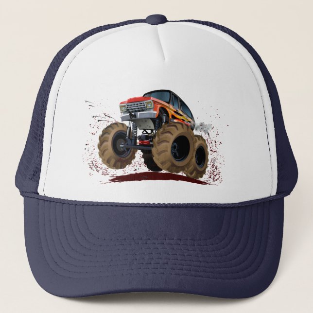 Casquette Camion monstre de dessin animé (Devant)