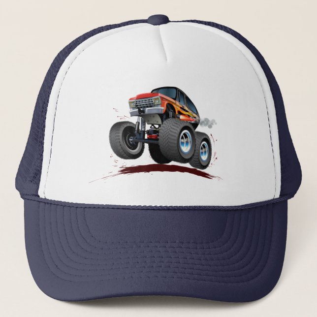 Casquette Camion monstre de dessin animé (Devant)