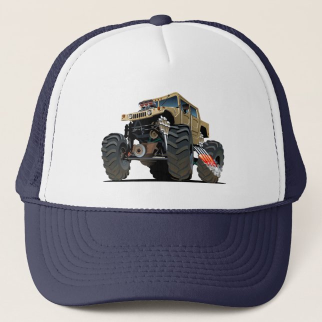 Casquette Camion monstre de dessin animé (Devant)