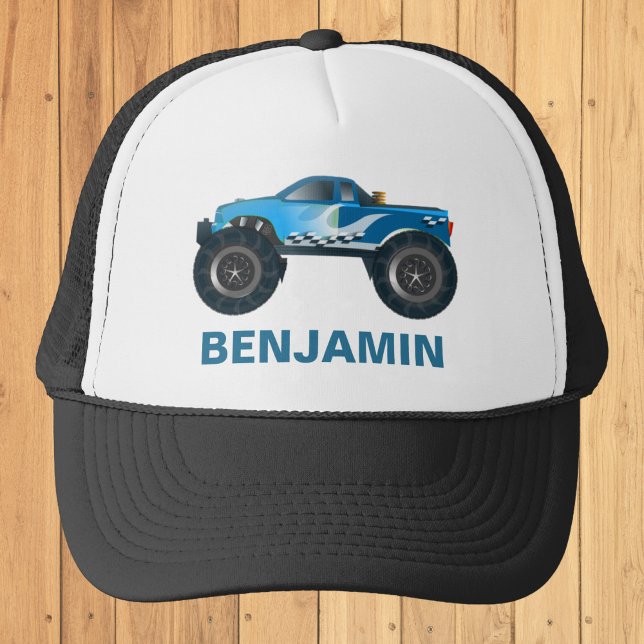 Casquette Camion Monstre Enfants Bleu (Créateur téléchargé)