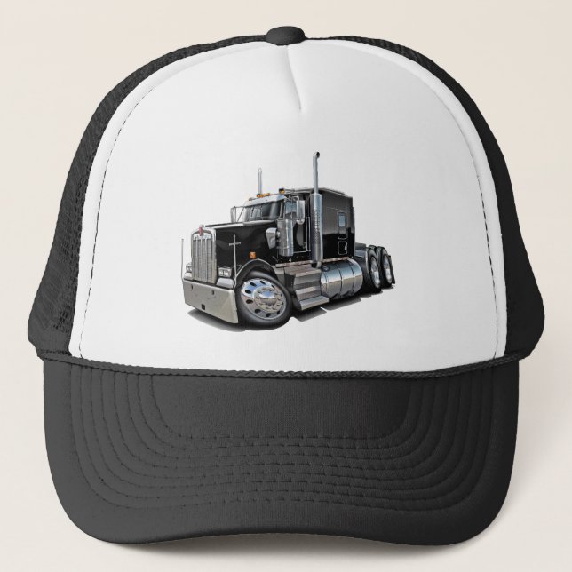 Casquette Camion noir de Kenworth w900 (Devant)