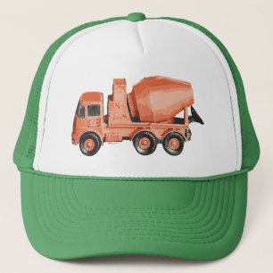 Casquette Camion orange concret de jouet de ciment