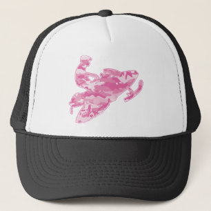 Casquette Camion Pink Sled sur copie noire