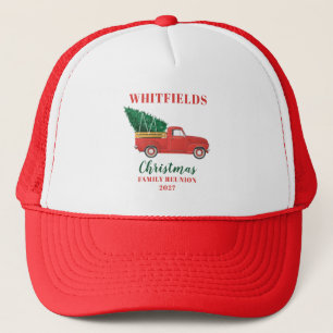 Casquette Camion Rouge de Noël Réunion de Famille Personnali