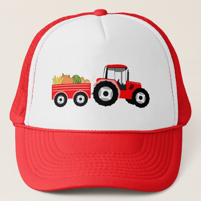 Casquette Camion rouge produit de la ferme (Devant)