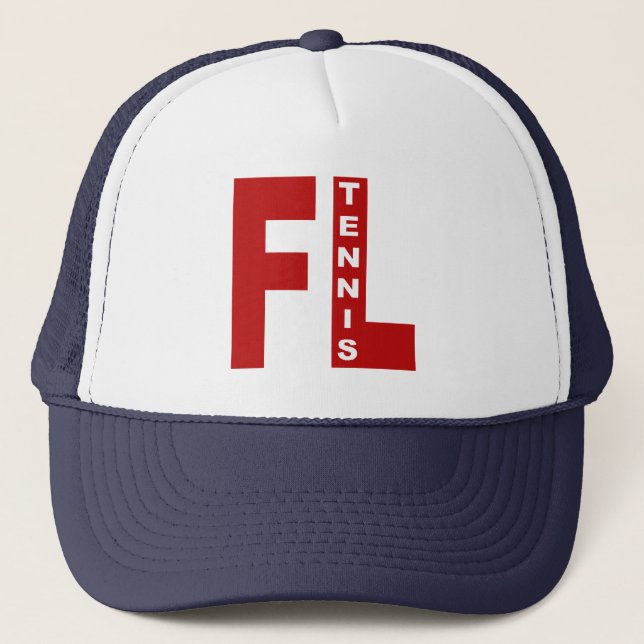 Casquette camionneur blanc marine FLORIDA TENNIS (Devant)