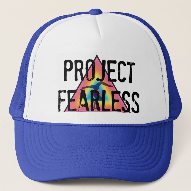Casquette Camionneur BLEU courageux de projet (Devant)