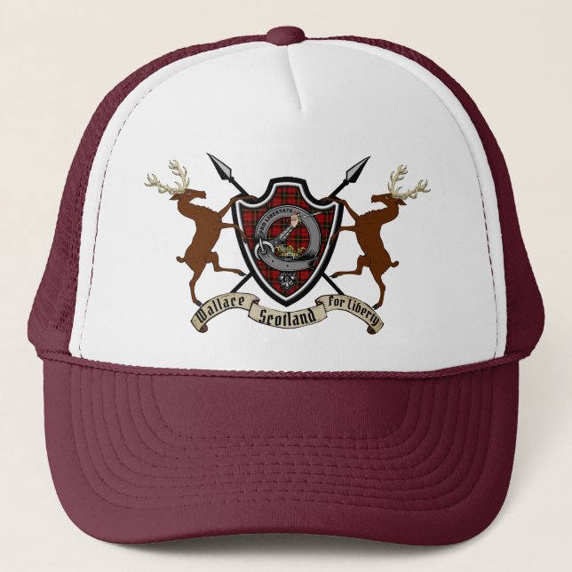 Casquette Camionneur Clan Wallace Badge & Tartan a (Devant)