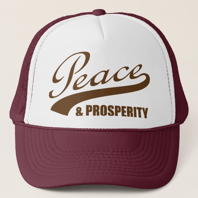 Casquette Camionneur de paix et de prospérité (Devant)