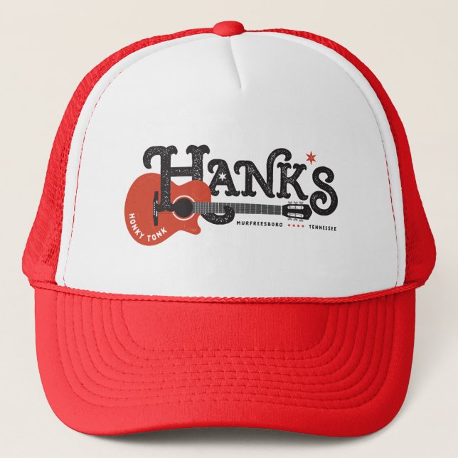 Casquette Camionneur de rouge de Tonk du Honky de Hank (Devant)