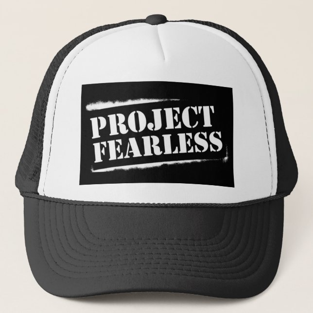 Casquette Camionneur NOIR courageux de projet (Devant)