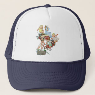 Casquette Camions de pompiers vintage jouant avec le feu