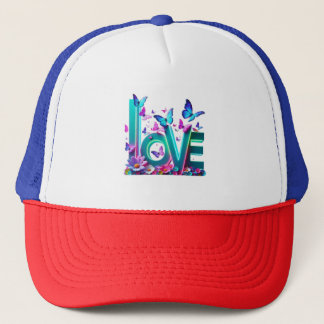 Casquette Camiseta Vibrant Love and Butterflies – Colorful F