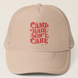 Casquette Camp Hair Ne vous souciez pas Camping d'été Filles