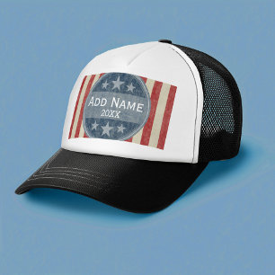 Casquette Campagne politique - étoiles vintages et rayures