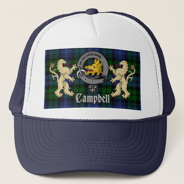 Casquette Campbell Clan Badge & Tartan (Devant)