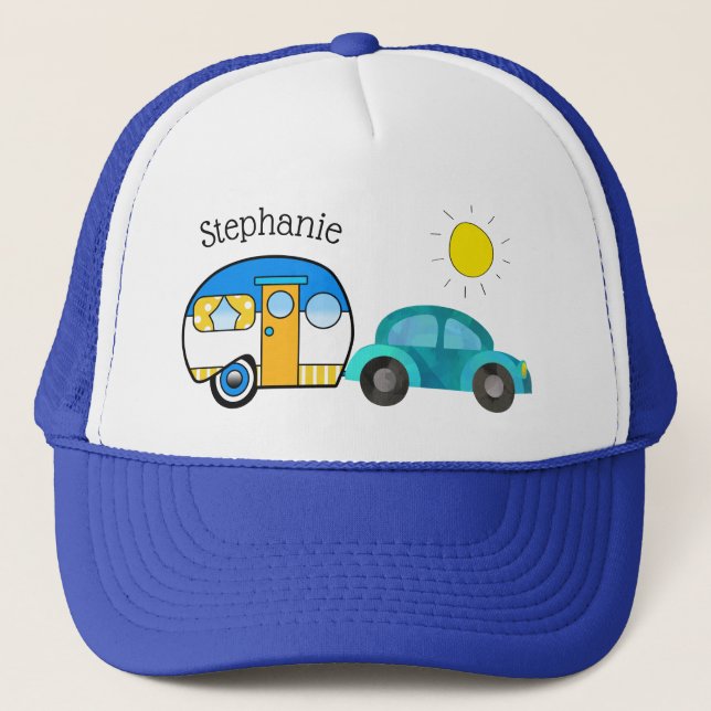 Casquette Camper En Teardrop Cute Voyage Sur Route Personnal (Devant)