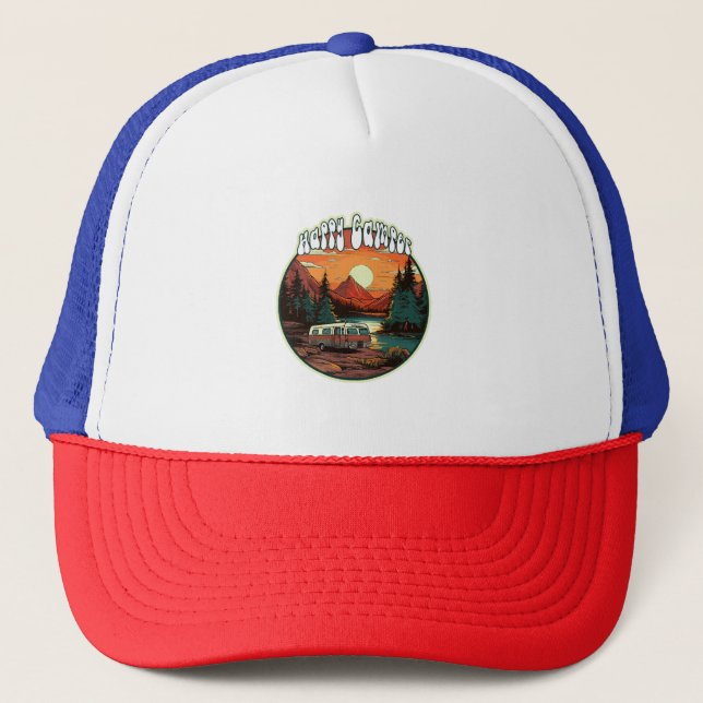Casquette Camping heureux (Devant)