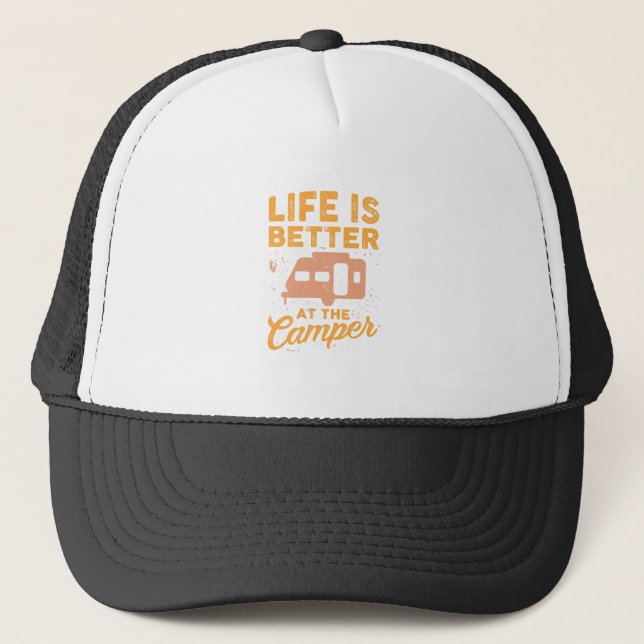 Casquette Camping - La vie est meilleure chez le campeur (Devant)