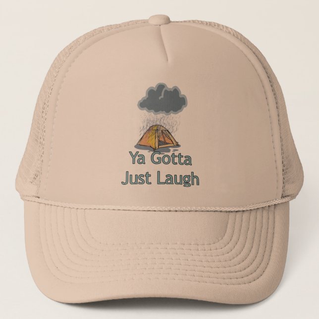 Casquette Camping sous la pluie (Devant)