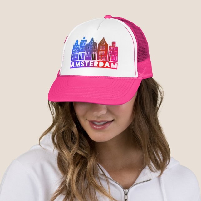 Casquette Canal House Pink Amsterdam Hollande Voyage (En situation)