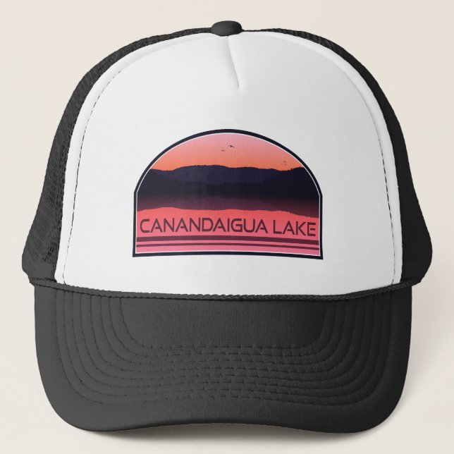 Casquette Canandaigua Lake New York Red Sunrise (Devant)