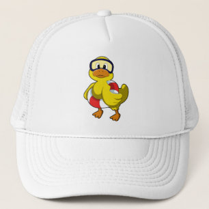 Casquette Canard à la natation avec anneau de natation et lu
