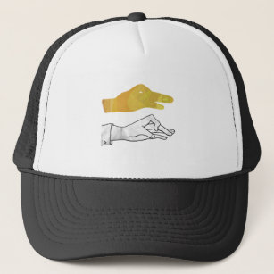 Casquette Canard à silhouette à main jaune