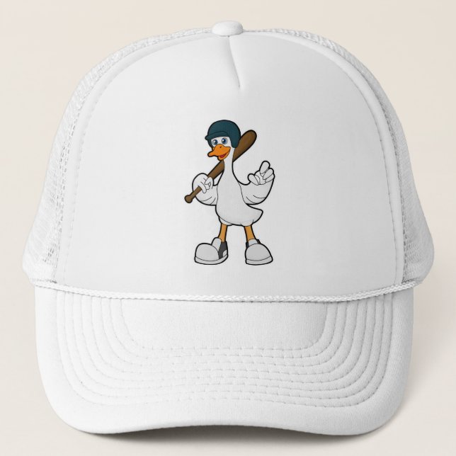 Casquette Canard au baseball avec raquette et casque de base (Devant)