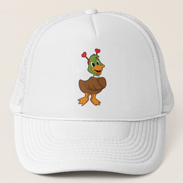 Casquette Canard avec bandeau de coeur (Devant)