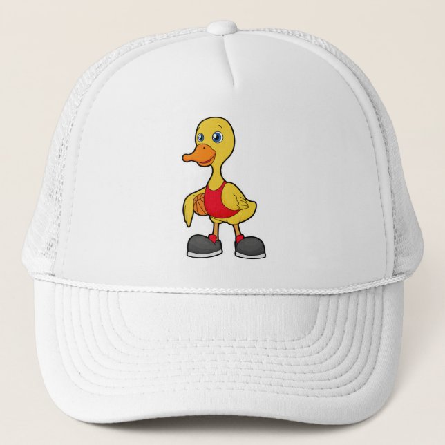 Casquette Canard comme joueur de basket-ball avec basket-bal (Devant)