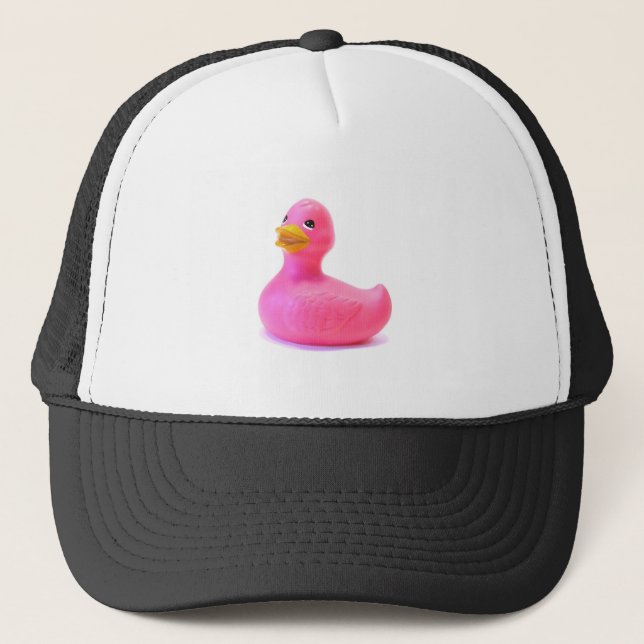 Casquette Canard en caoutchouc rose (Devant)