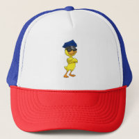 Canard en tant qu'officier de police avec casquett