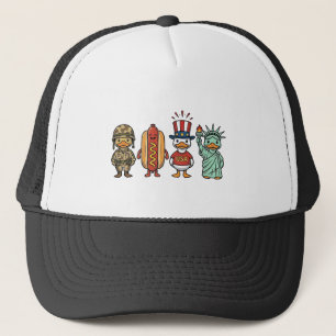 Casquette Canard patriotique et chemise vectorielle vintage
