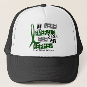 Casquette Cancer de foie je porte le vert vert pour mon
